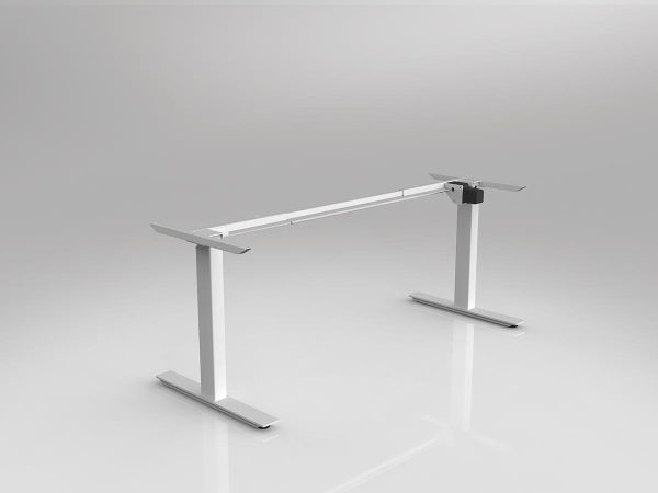 Agile Two Column White Electric Desking Frame Individual