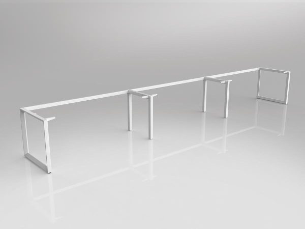Anvil White Desk Setting Frame for 3x Worktops Side by Side
